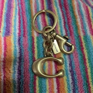 Coach Metallic Gold Key Holder